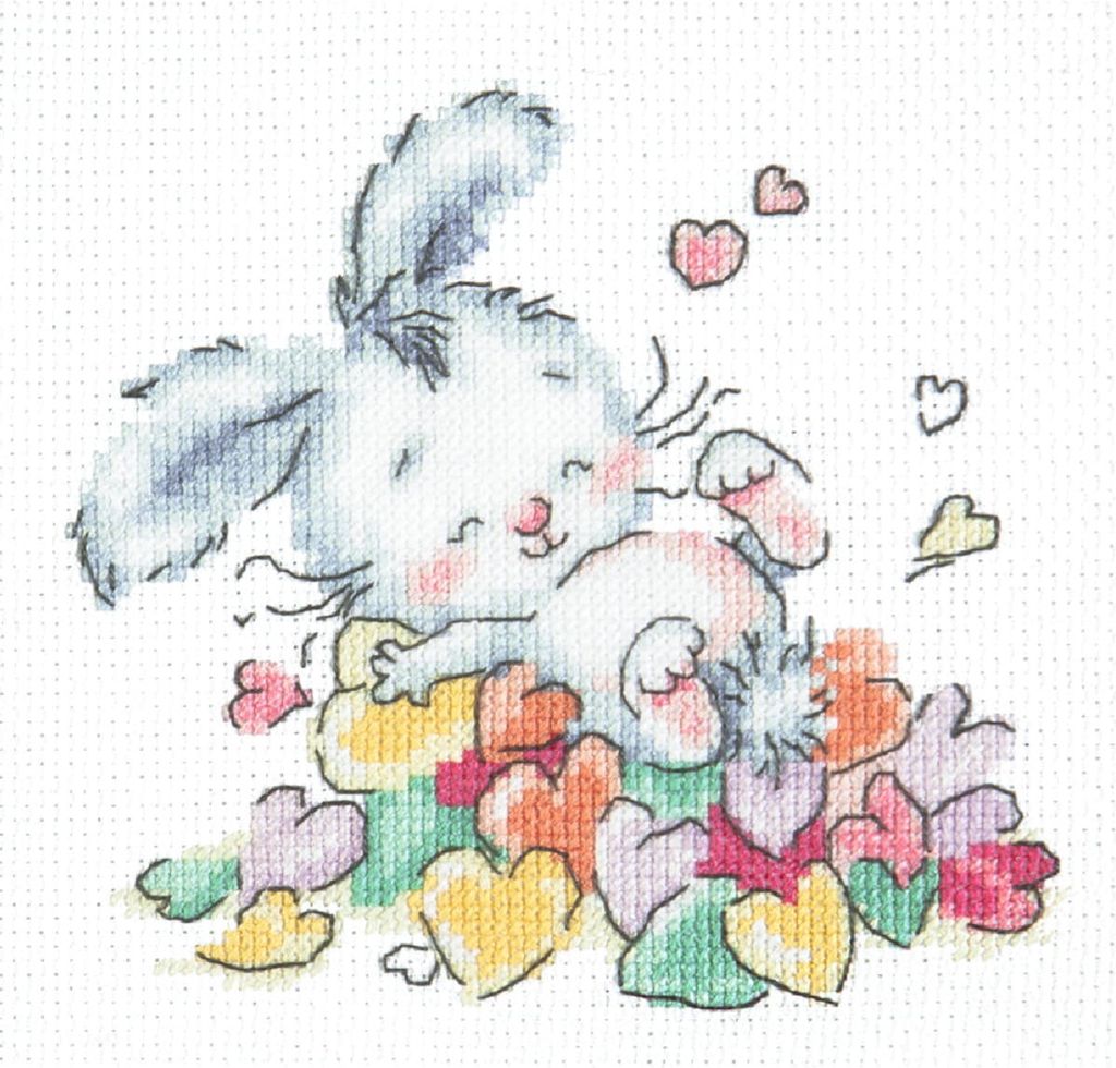 Magic Needle Zweigart Edition Kreuzstich Stickpackung "In Liebe gebadet", Zählmuster, 13x12cm