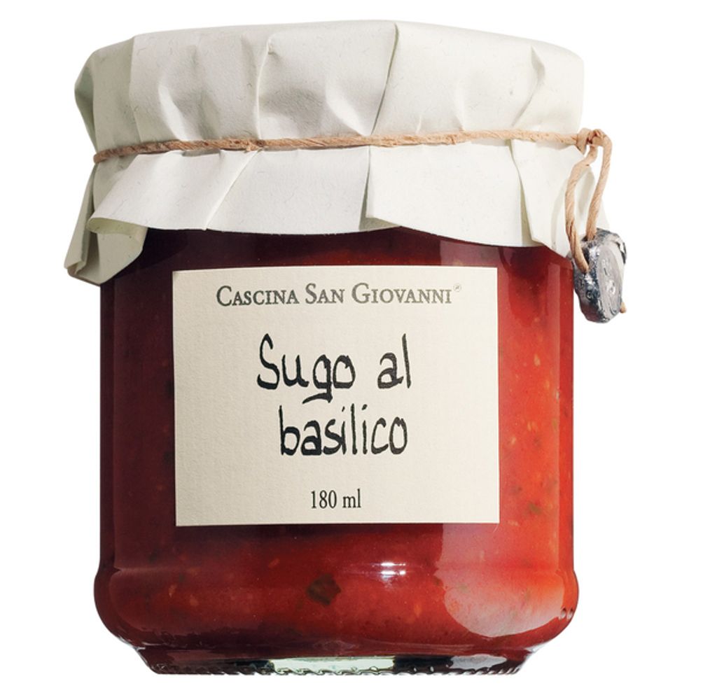 Cascina San Giovanni Sugo al basilico / Basilikum 180 ml.
