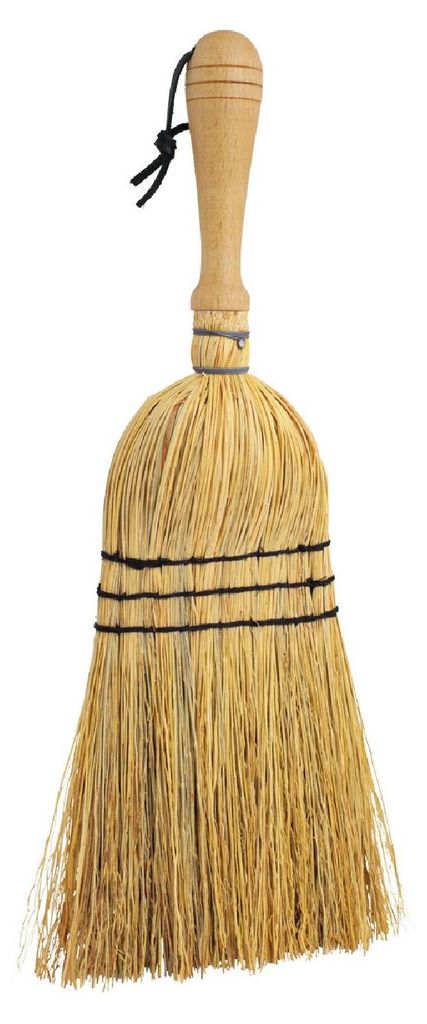 Redecker Reisstrohbrosse mit Holzgriff, 3-Naht, schwarz Produktbild 