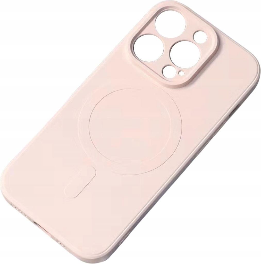 Silikonhülle Hülle mit Magsafe für Iphone 15 Pro Max Creme Produktbild 