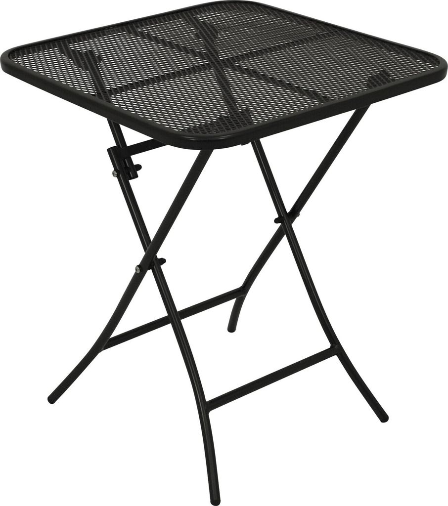 DEGAMO Bistrotisch Gartentisch RIVO 60x60cm eckig, eisengrau, wetterfest