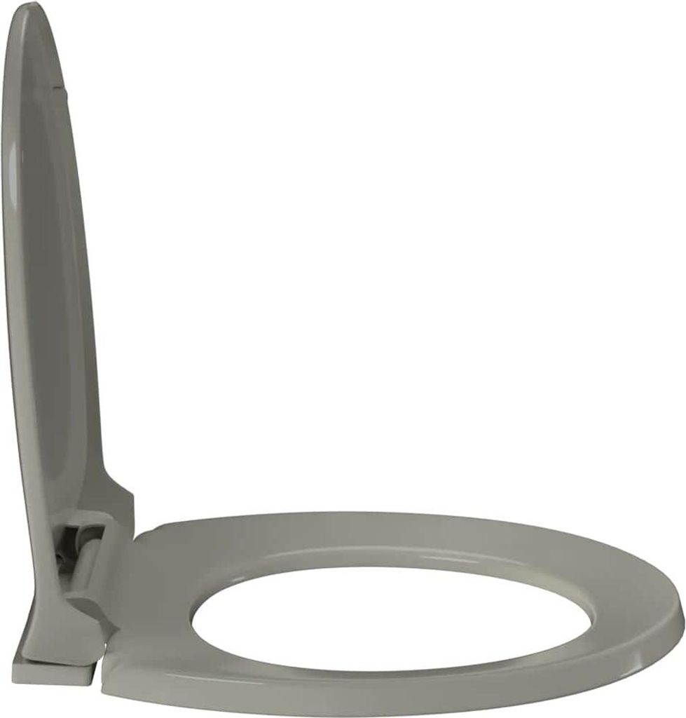 vidaXL Toilettensitz mit Absenkautomatik Grau Oval