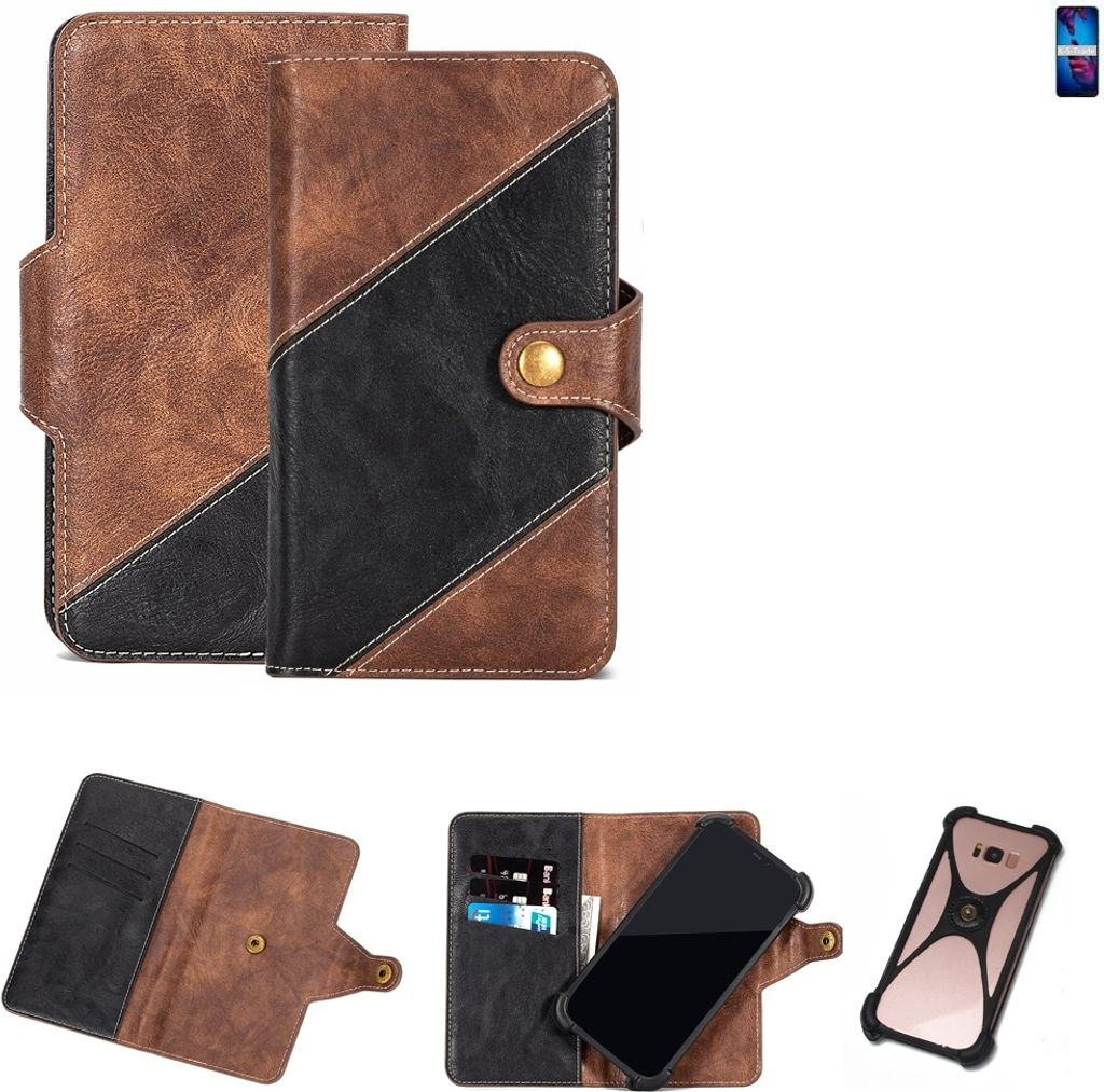 K-S-Trade Handy Hülle Schutz Hülle Schutzhülle Bookstyle Case kompatibel mit Huawei P20 Dual-SIM Handy Cover Hülle Schutztasche 1x