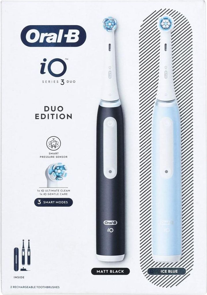Electric toothbrush Series iO 3 Duo Black/Ice Blue 2 pcs Produktbild 
