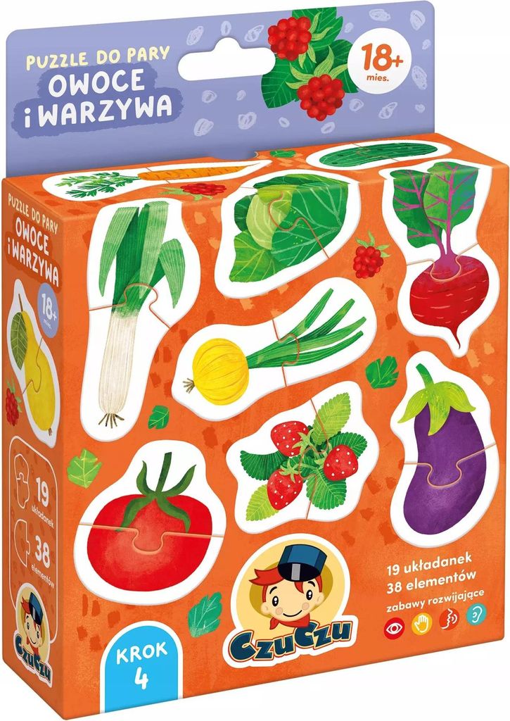CzuCzu Paarpuzzle Obst und Gemüse 18m+ Produktbild 
