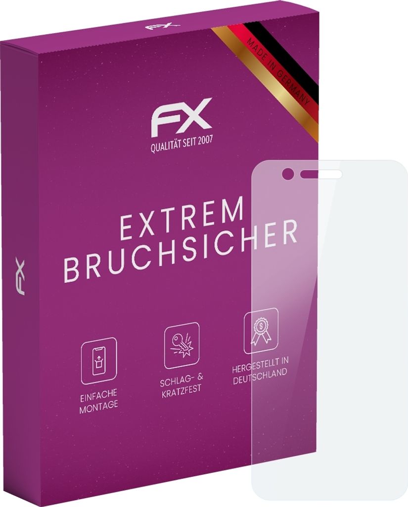 atFoliX FX-Hybrid-Glass Displayfolie kompatibel mit Ascom Myco 4 Glasfolie