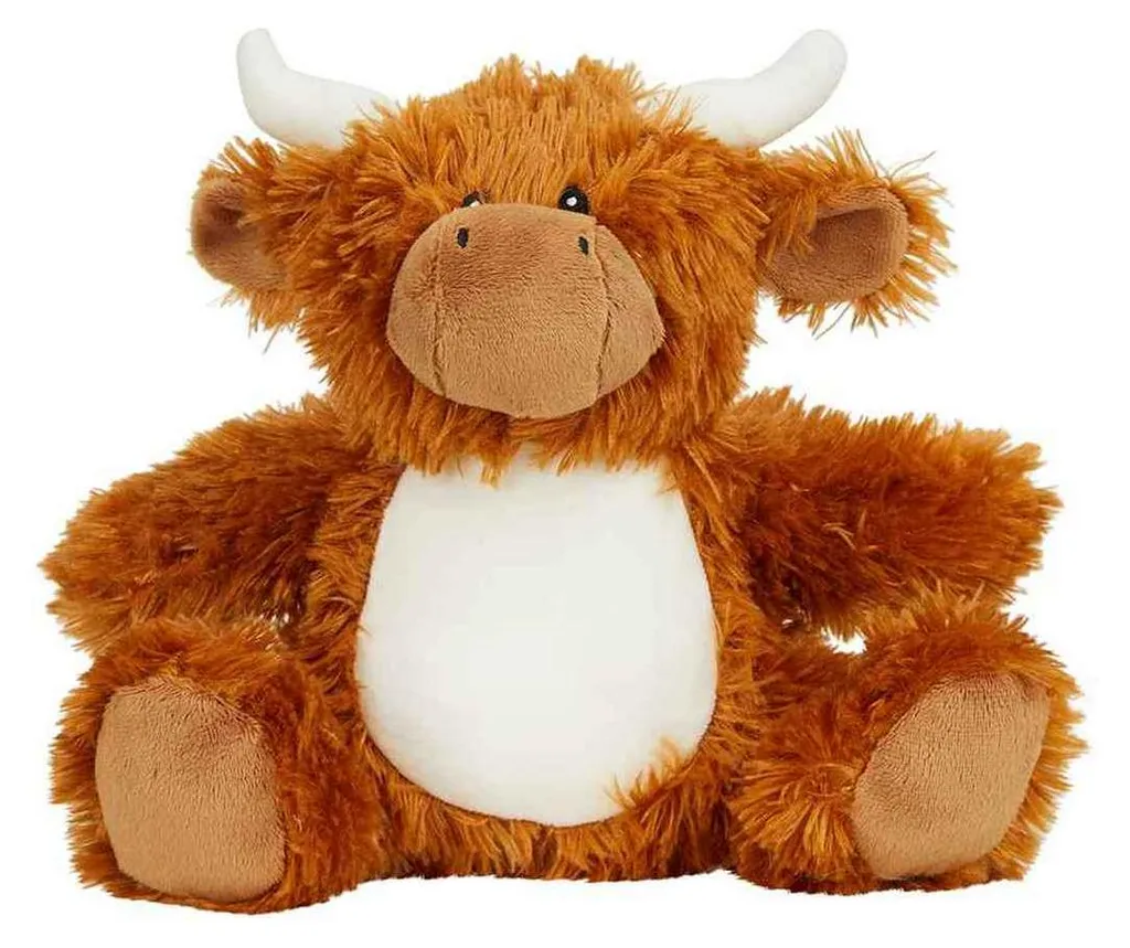 Mumbles Zippie LT4304 Peluche Vache des Highlands Marron de 37 cm
