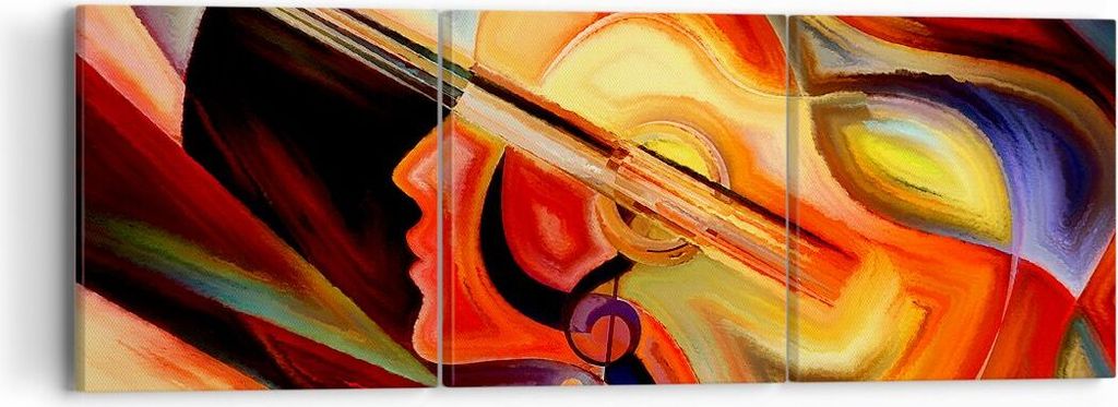Bild auf Leinwand - Leinwandbild - Abstraktion modern - 90x30cm - Wand Bild - Wanddeko - Wandbilder - Leinwanddruck - Bilder - Kunstdruck - Wanddek...