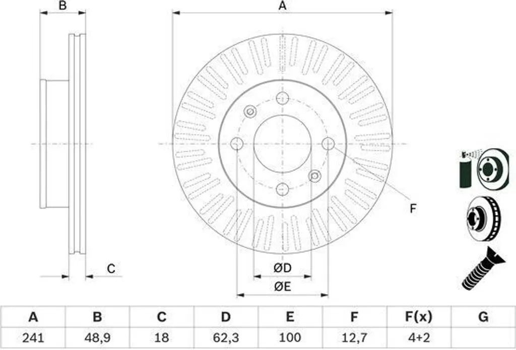 Améliorez le freinage de votre Hyundai i10 avec ces disques Bosch (x2)
