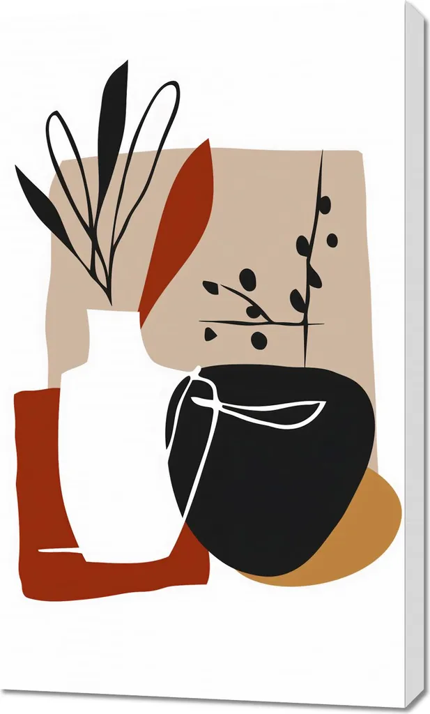 Grand Tableau Salon 60x100 cm avec Image Réflexion Naturelle Zen Art