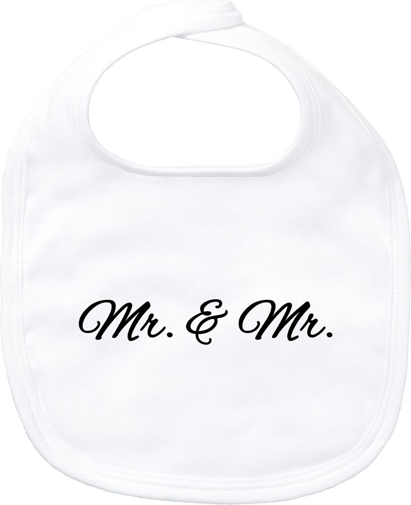 Huuraa Baby Lätzchen Mr. & Mr. Schriftzug Geschenk White Baumwolle Mr. & Mr. Präsent