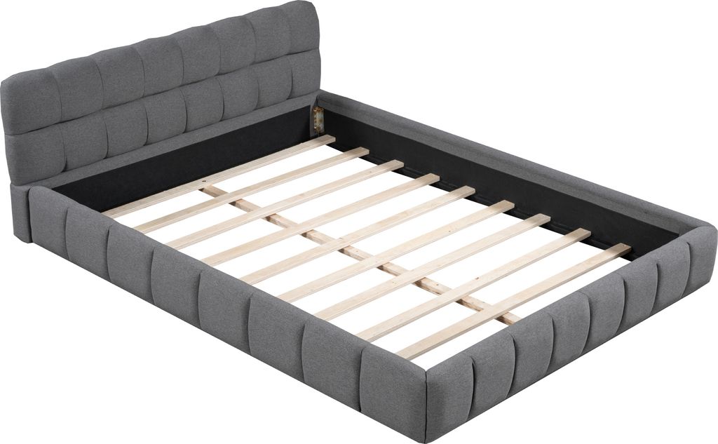 okwish Polsterbett 140 x 190 cm mit weicher Rückenlehne und Produktbild 8