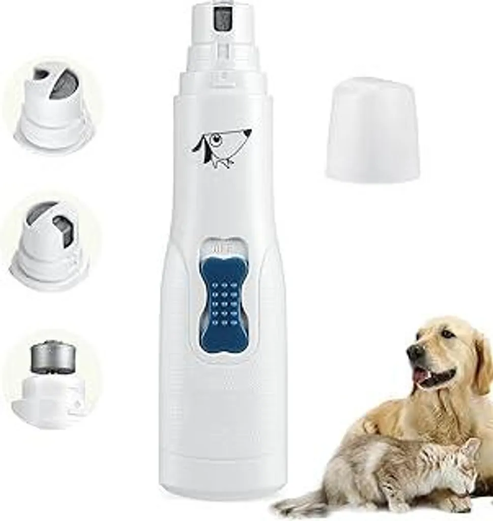 Brifit Limatrice per unghie per cani, Limatrice elettrica per unghie per cani, Super silenziosa, Limatrice per unghie per cani, Tagliaunghie elettrico per cani di piccola, media e grande taglia