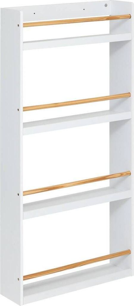 Kinderbücherregal mit 4 Regalböden - weiß H. 118 cm - Produktbild 1