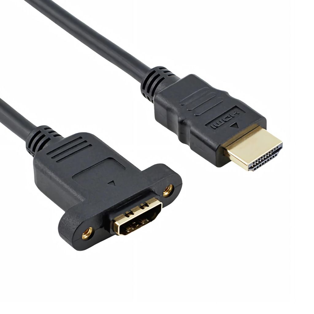 D49 30cm HDMI Verlängerungskabel Adapter Stecker auf Buchse 4K UHD High Speed für PC TV Monitor Laptop stabil robustProfi