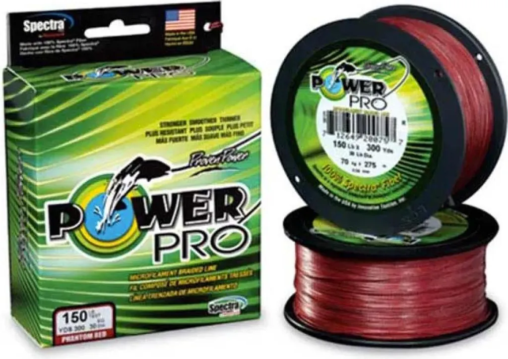 Tresse de Pêche Power Pro Rouge 455m 0.460mm pour Carnassiers et Mer