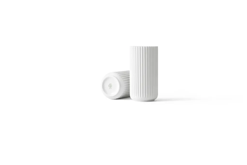 Vase Lyngby Blanc 20,5 cm en Porcelaine - Décoration Stable et Durable