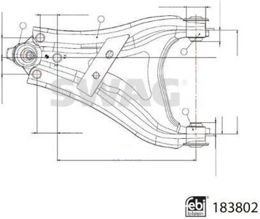 Bras de suspension SWAG 33109218 avec rotule pour RENAULT Captur J5