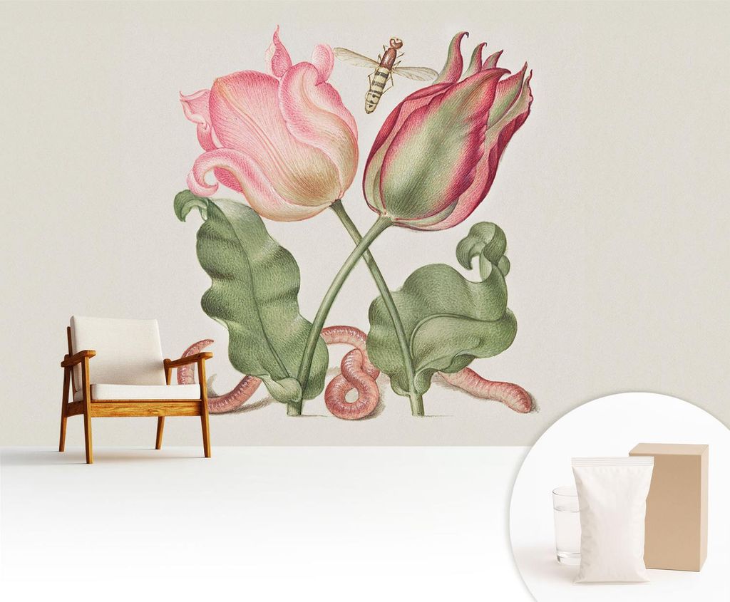 Fototapete - 416x254 cm - Tapete - Wandtapete - Wandbilder - Dekofolie - Tapete Folie - Wand - Dekoration - Wohnzimmer - Tulpenschönheit