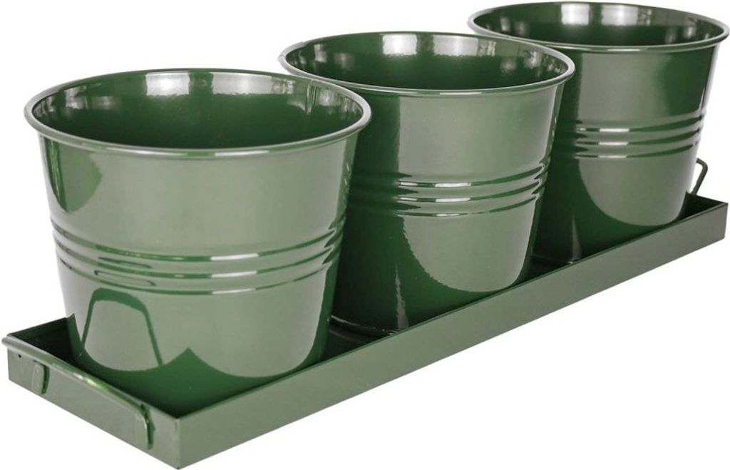 Kovový podnos se 3 květináči Mary's Garden Supplies, 52 cm, Obrázek produktu 