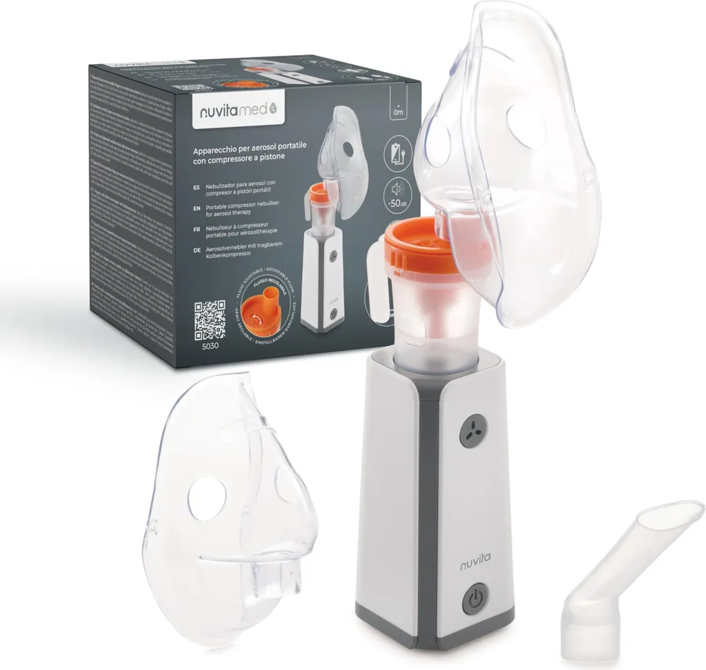 Nuvita 5030 Aérosol à piston portable rechargeable silencieux et efficace