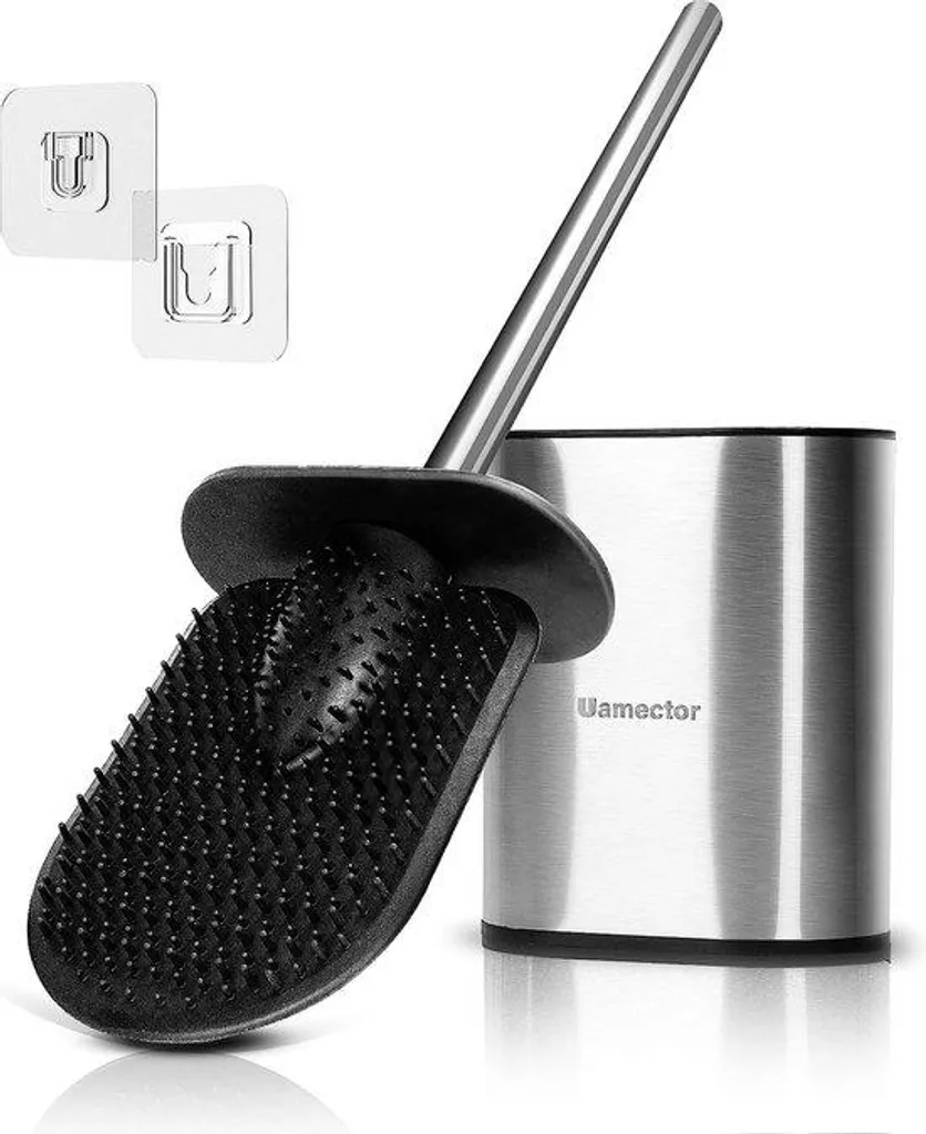 Brosse de toilettes silicone anti-fuites : fini l'eau stagnante au sol