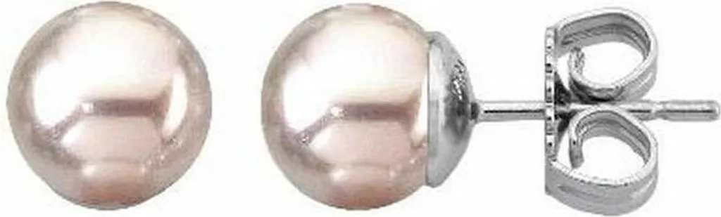 Boucles d'oreilles argent et perles blanches Majorica haut de gamme