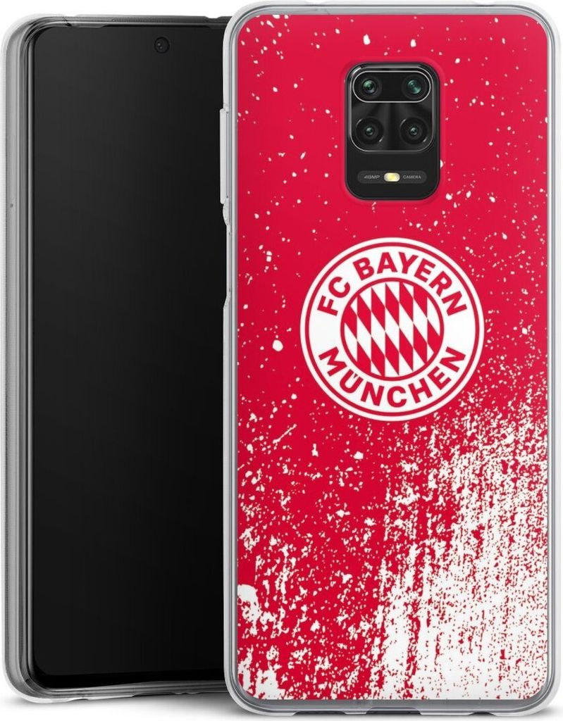 DeinDesign Handyhülle für Xiaomi Redmi Note 9 Pro Silikon Hülle Case Smartphone Schutzhülle FC Bayern München FCB Offizielles Lizenzprodukt