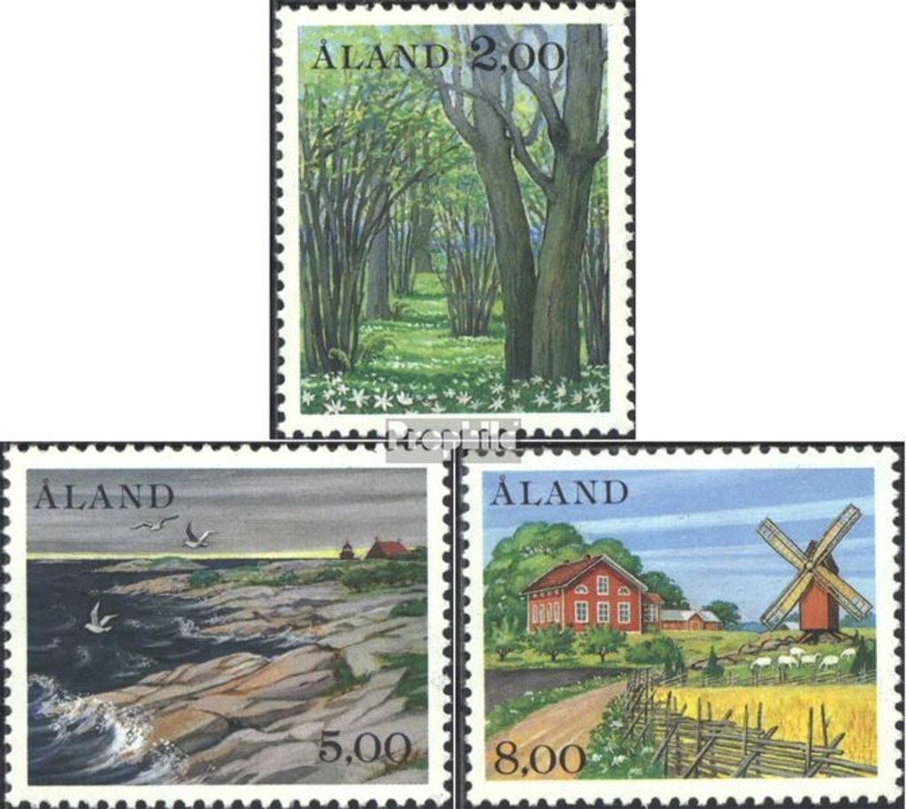 Briefmarken Finnland - Aland 1985 Mi 11-13 (kompl.Ausg.) postfrisch Landschaften
