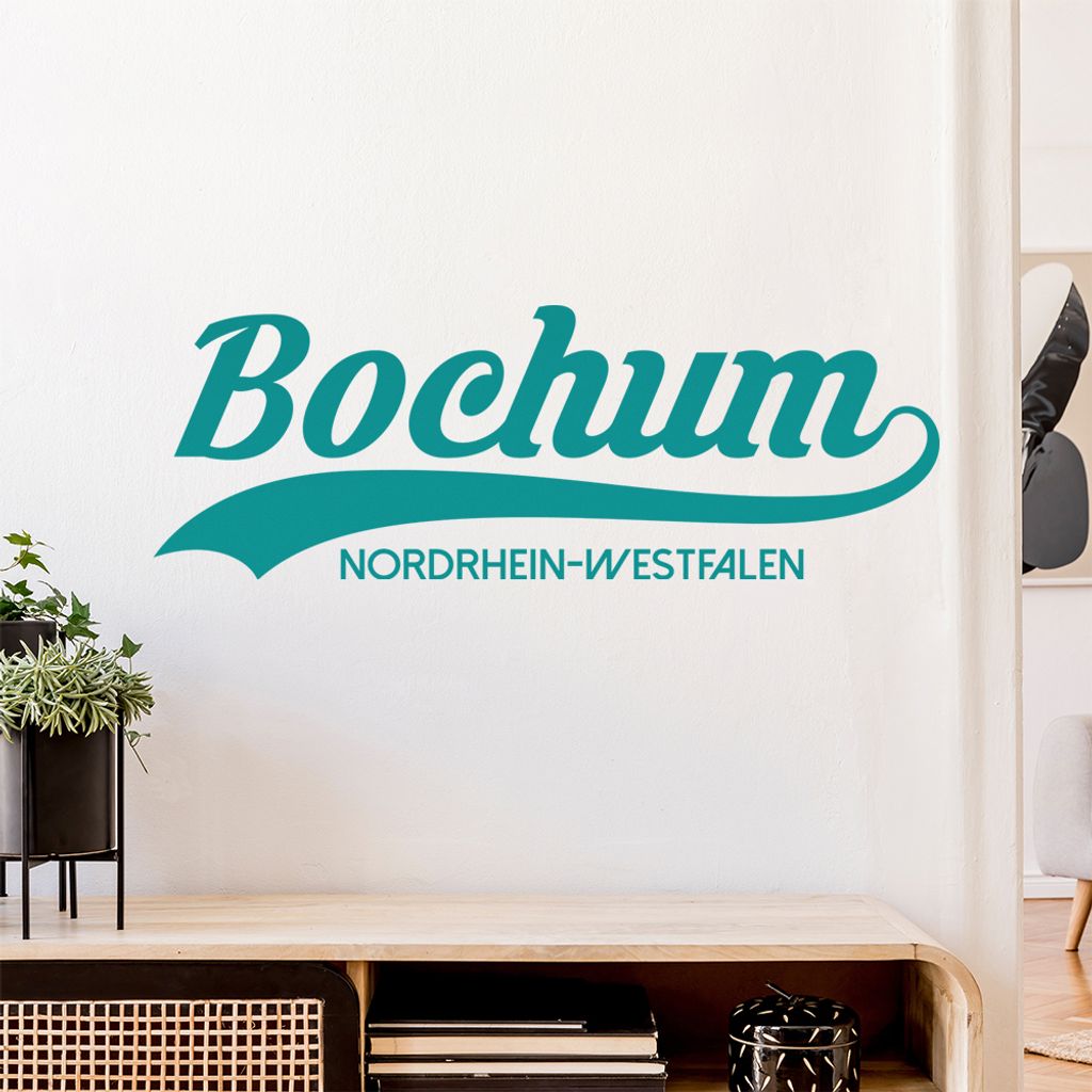 Bochum Nordrhein-Westfalen Wandtattoo Wandaufkleber Wall Sticker - Dekoration, Küche, Wohnzimmer, Schlafzimmer, Badezimmer