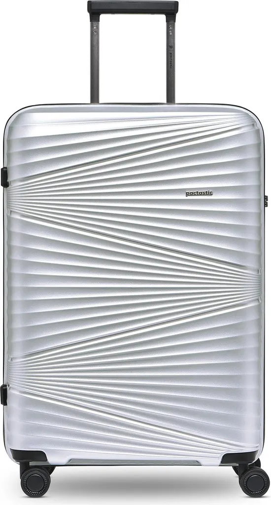 Valise Antichoc 67cm Pactastic Argent - Protégez vos Bagages en Soute