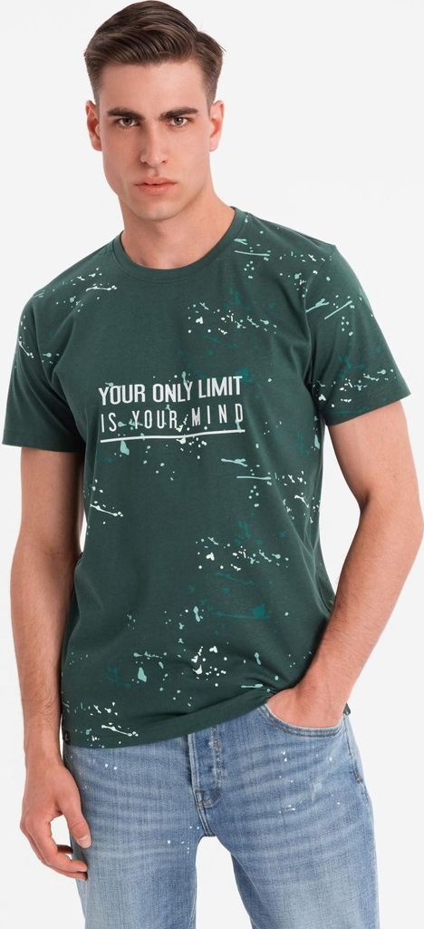 Ombre Clothing Kurzarmhemd für Männer Paniaf grün L