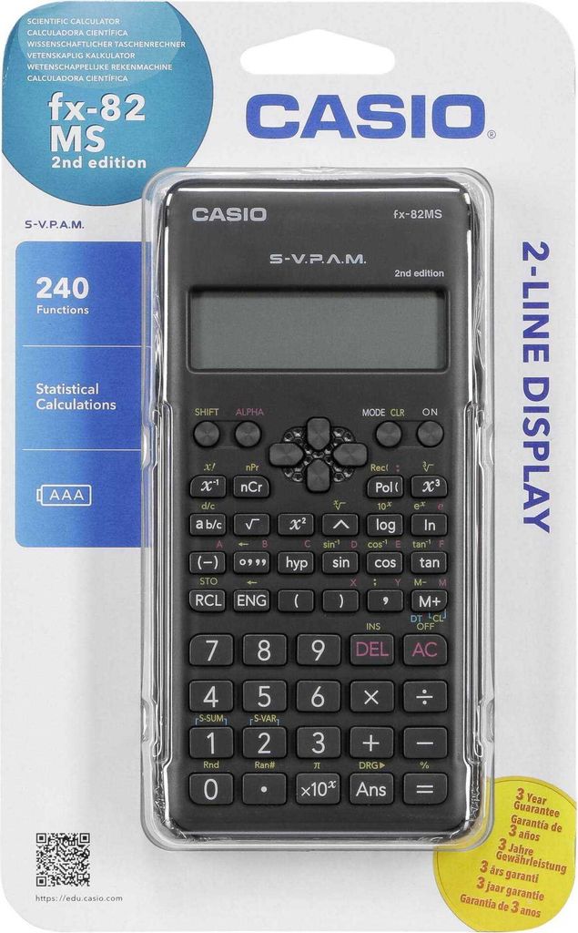 Casio FX-82MS-2 Wissenschaftlicher Taschenrechner,