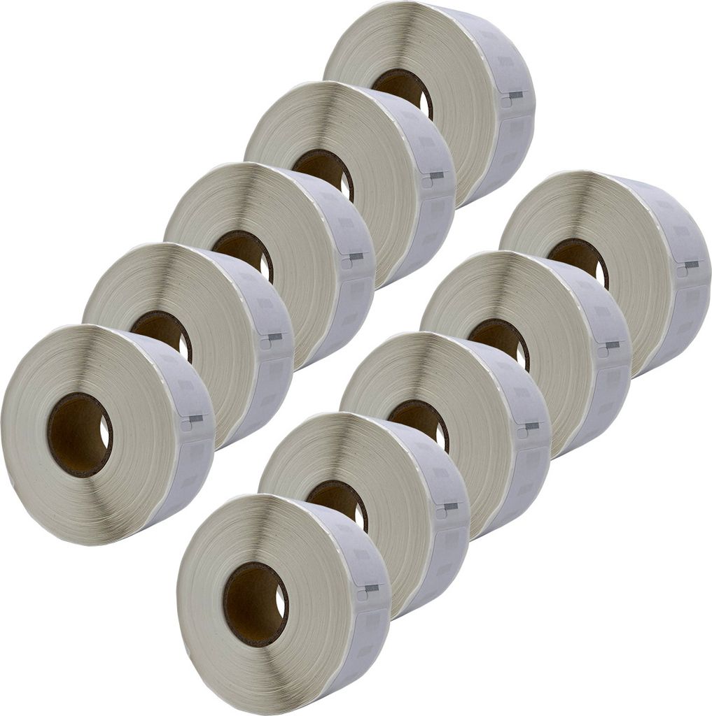 DULA Etiketten - Kompatibel mit Dymo Compatible labelprinter 550 labels - Weiß - 11352 - S0722520 - Etiketten voor retouradres - 10 rollen - 25 x ...