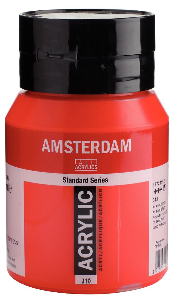 Amsterdam Standard Series Acrylfarbe Flasche 500 ml Pyrrolrot 315