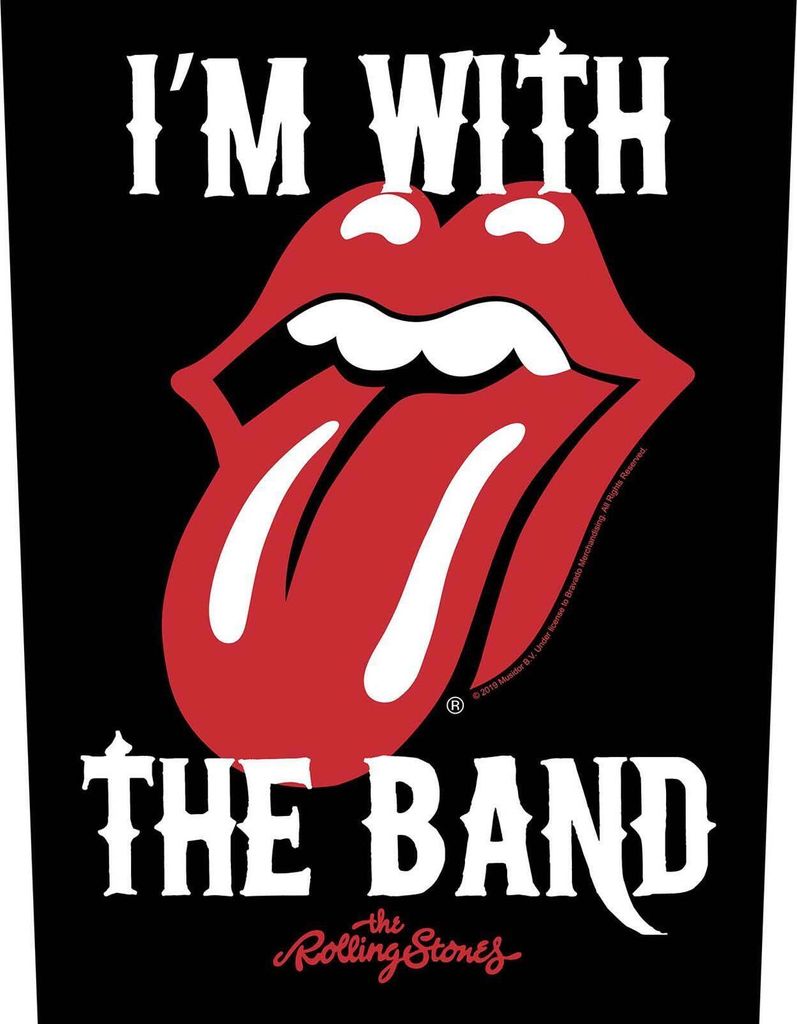 The Rolling Stones - Patch "I ́m With The Band" RO7267 (Einheitsgröße) (Schwarz/Rot/Weiß)