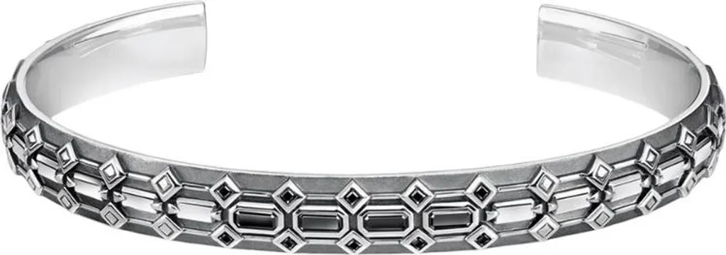 Bracelet Rigide Homme Thomas Sabo Rebel at Heart en Argent Noirci 16cm