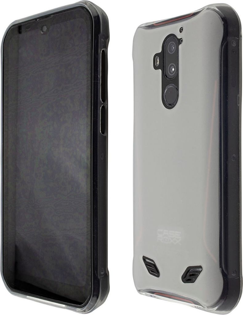 caseroxx Schutz-Hülle TPU-Hülle kompatibel mit Gigaset GX290 / GX290 Plus, Gummi Handy Tasche weiß-transparent