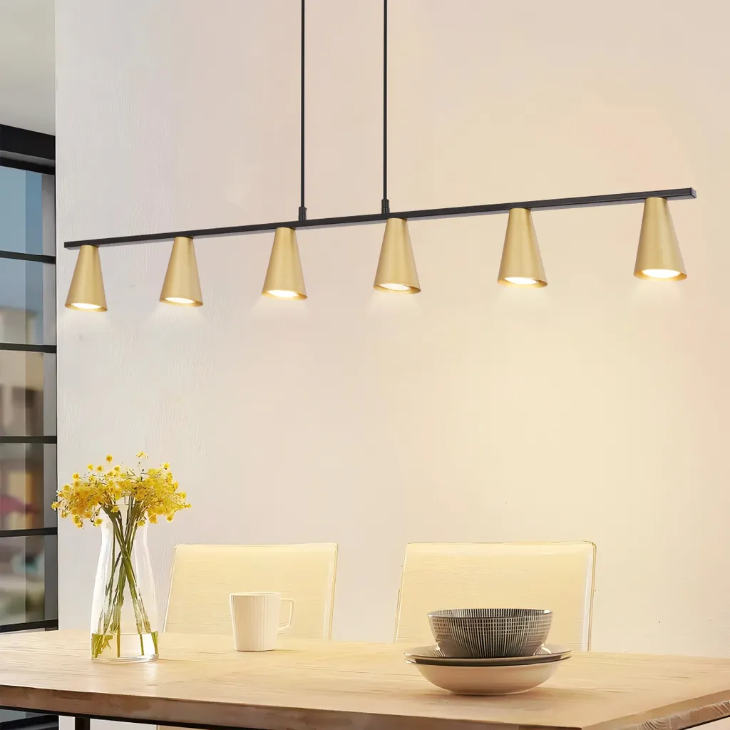 Suspension Salle à Manger Moderne Or - Luminaire de Table Design 110 cm