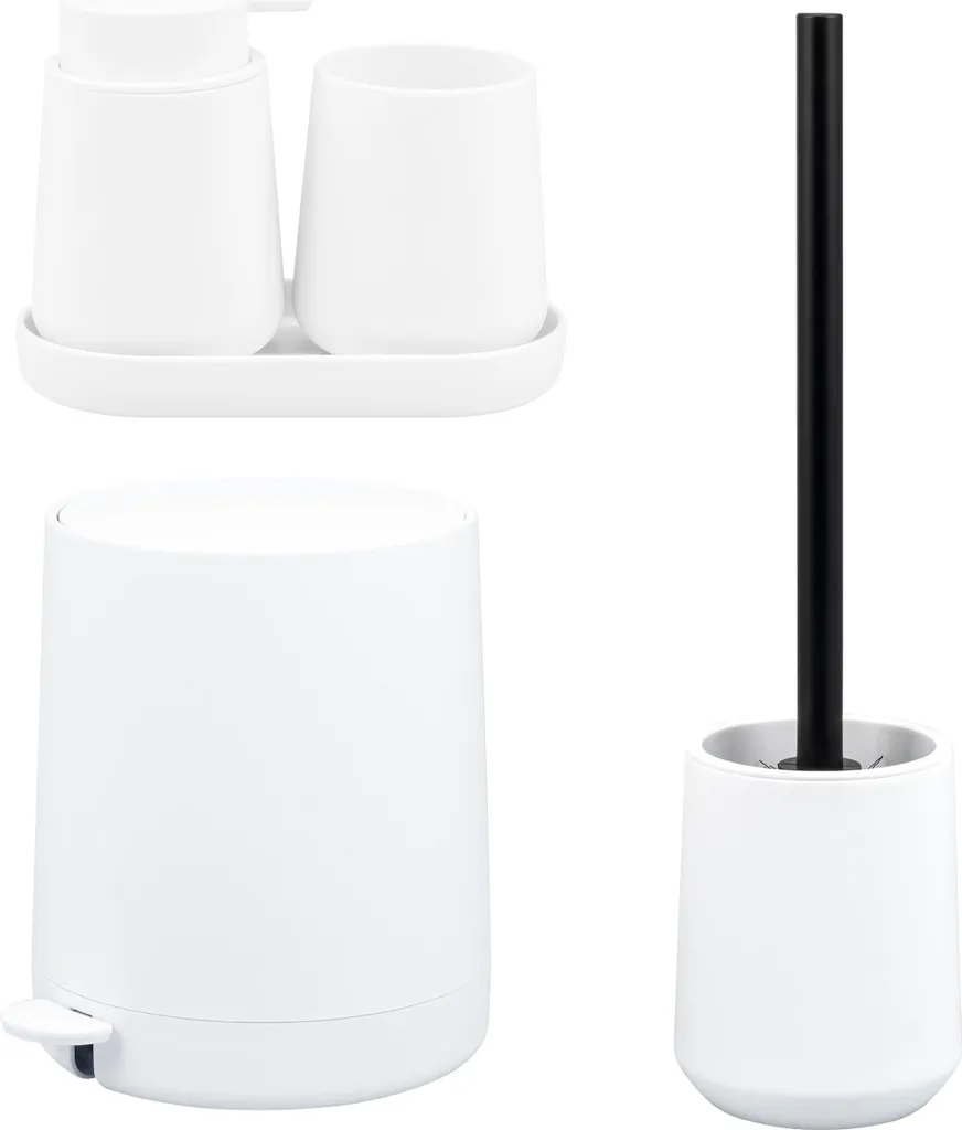 Équipez votre Salle de Bain avec le Kit 5 Pièces eluno TESERO Blanc Mat