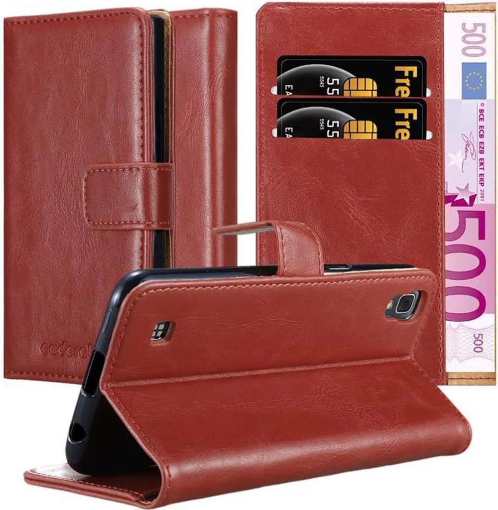 Cover LG X POWER Protettiva Rossa - Custodia Libro Anti-Shock