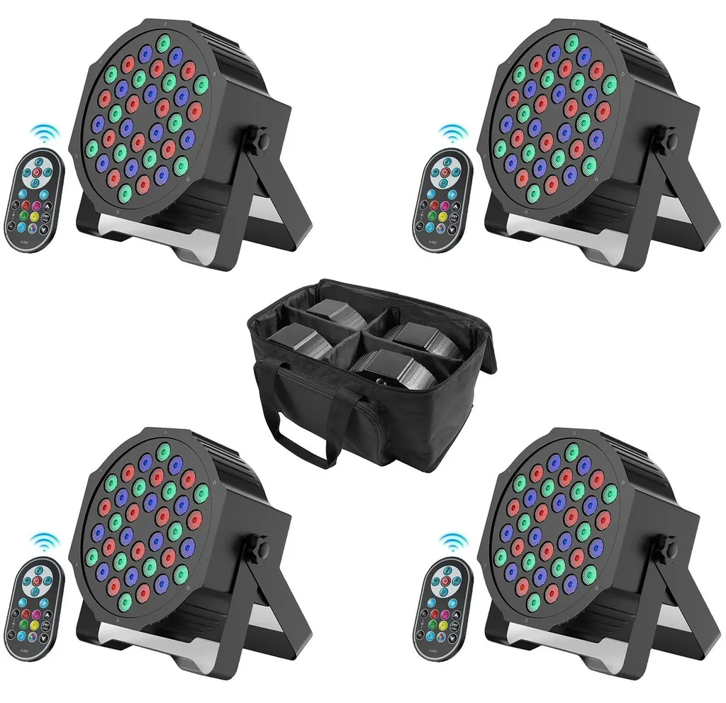 Projecteur DMX basse consommation kit de 4 avec sacoche de protection