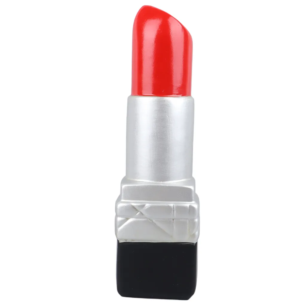 Magnifique vase en résine artistique aspect rouge à lèvres brillant