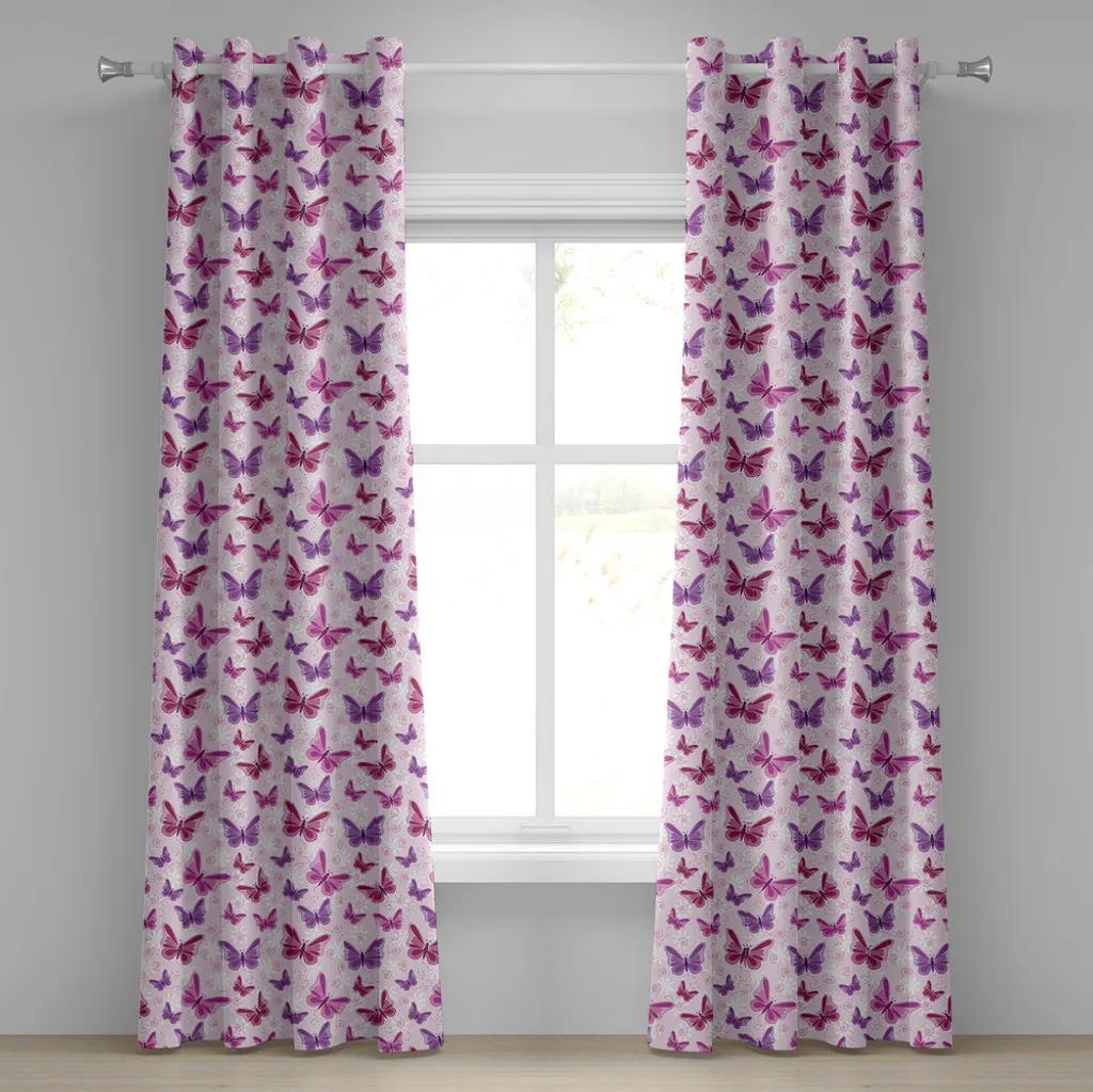 Tenda Abakuhaus Farfalle Rosa Lilla - 280x225cm Stile Hippie Boho