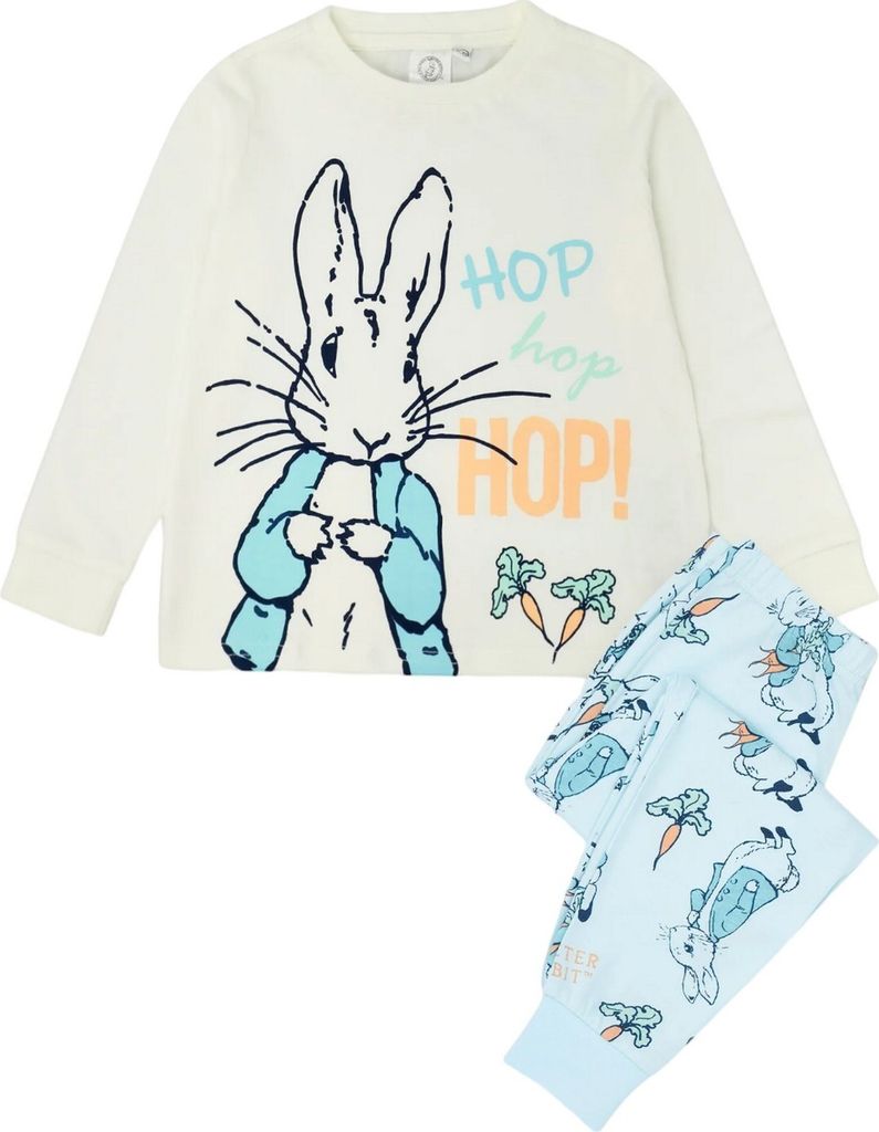 Peter Rabbit - "Hop" Schlafanzug mit langer Hose für Jungen NS7620 (98) (Blau)