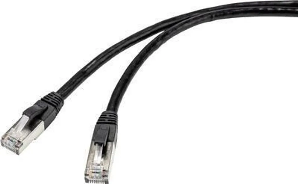 Renkforce RF-4538208 Cavo Patch Cat6a S/FTP 60m Nero Industrial-Grade