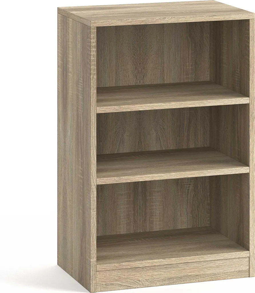 Bibliothèque 55 cm Stacy en Chêne Sonoma - Étagère Robuste et Stable