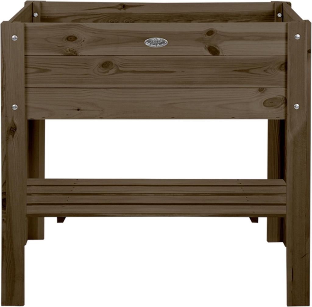 Esschert Design Hochbeet mit Ablage 80 cm breit 63 Liter Volumen - Holz