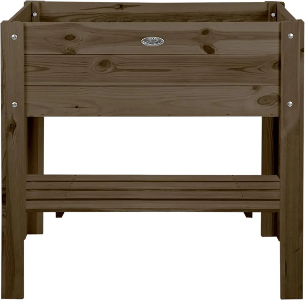 Bac à herbes aromatiques pour balcon 80 cm bois 63L avec rangement