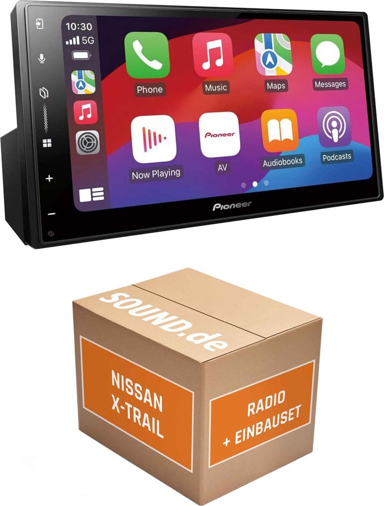 Autoradio Einbaupaket Pioneer SPH-DA77DAB passend für Nissan X-Trail T32 | Apple CarPlay Android Auto